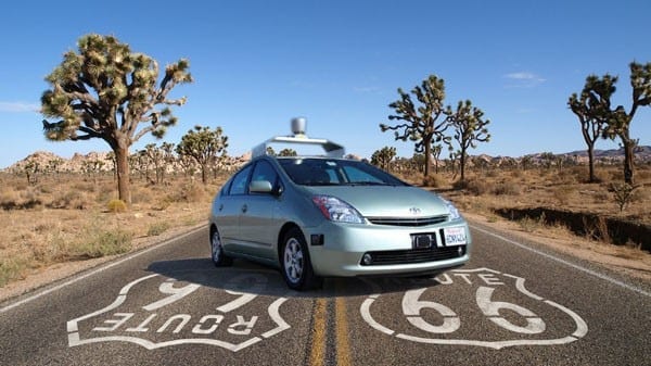 Driverless car on Route 66